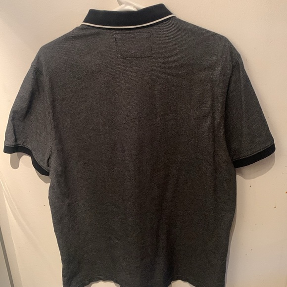 Incredible Black White and Grey Pure Cotton Polo w/front pocket black brown 1826 - Picture 3 of 6